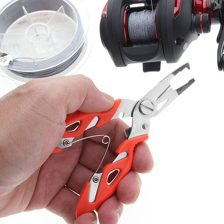 3 PCS Stainless Steel Fishing Curved Nose Pliers Outdoor Fishing Line Scissors