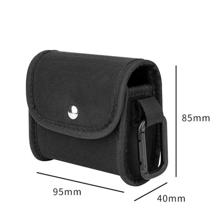 For JBL Go2 / 3 Speaker Bag Magnetic Buckle EVA Storage Box Storage Bag(Black)