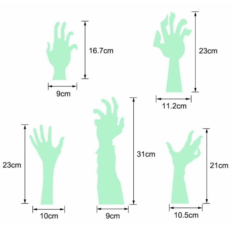 KS-58 Living Room Bedroom Luminous Arm Self-Adhesive Wall Sticker, Specification: 30x31cm