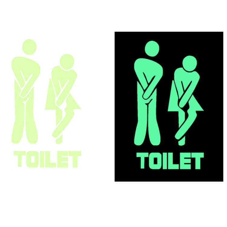3 PCS Toilet Door Decoration Waterproof Self-Adhesive Luminous Stickerï¼ŒModelï¼š YG-1-006