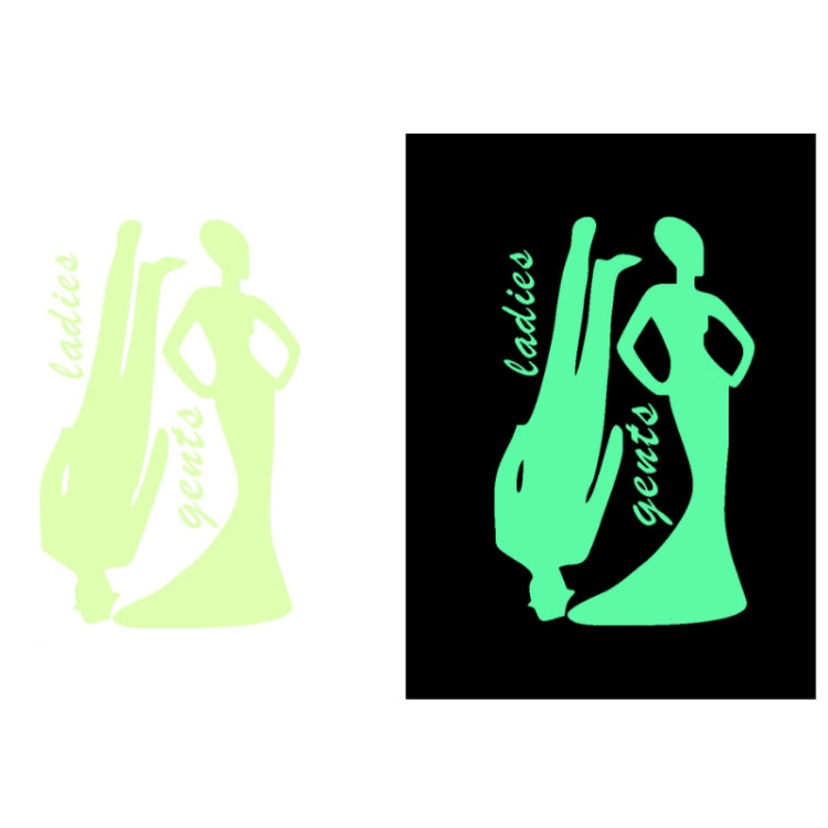 3 PCS Toilet Door Decoration Waterproof Self-Adhesive Luminous Stickerï¼ŒModelï¼š YG-1-009