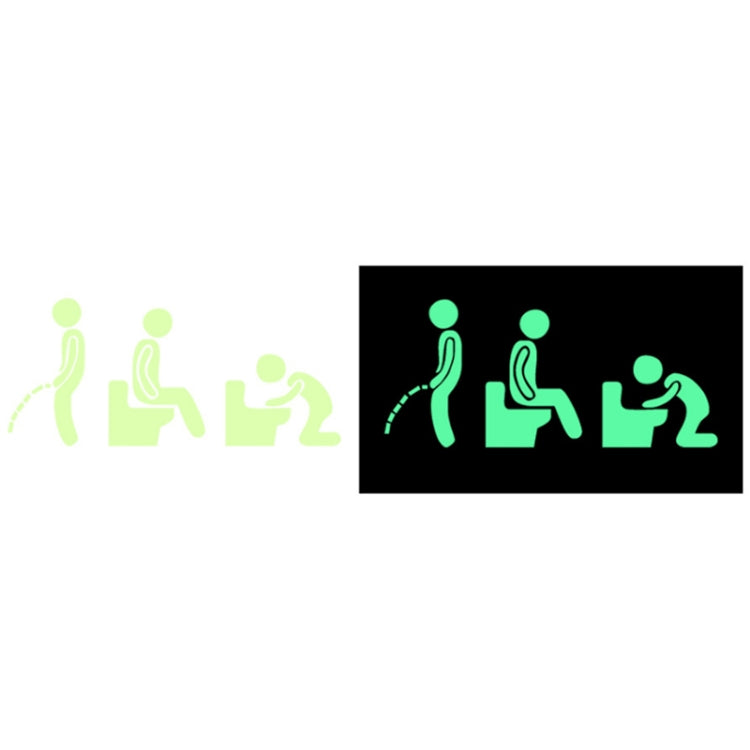 3 PCS Toilet Door Decoration Waterproof Self-Adhesive Luminous Stickerï¼ŒModelï¼š YG-1-021