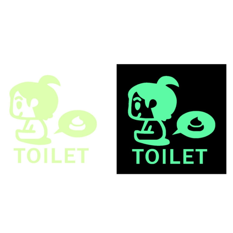 3 PCS Toilet Door Decoration Waterproof Self-Adhesive Luminous Stickerï¼ŒModelï¼š YG-1-022
