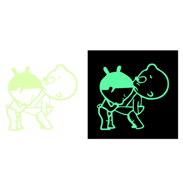3 PCS Toilet Door Decoration Waterproof Self-Adhesive Luminous Stickerï¼ŒModelï¼š YG-1-023