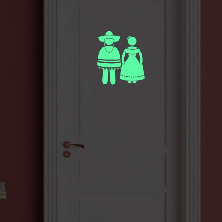 3 PCS Toilet Door Decoration Waterproof Self-Adhesive Luminous Stickerï¼ŒModelï¼š YG-1-025