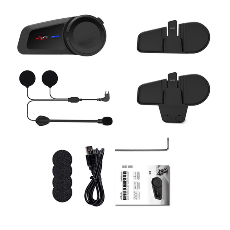 M2 Motorcycle Helmet Bluetooth Intercom 1000m 6 Group Intercom