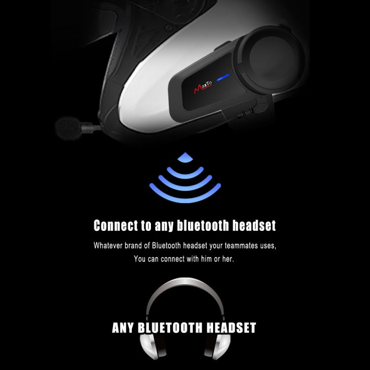 M2 Motorcycle Helmet Bluetooth Intercom 1000m 6 Group Intercom