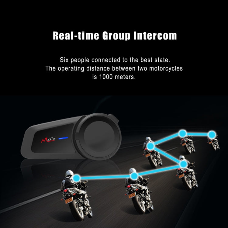 M2 Motorcycle Helmet Bluetooth Intercom 1000m 6 Group Intercom