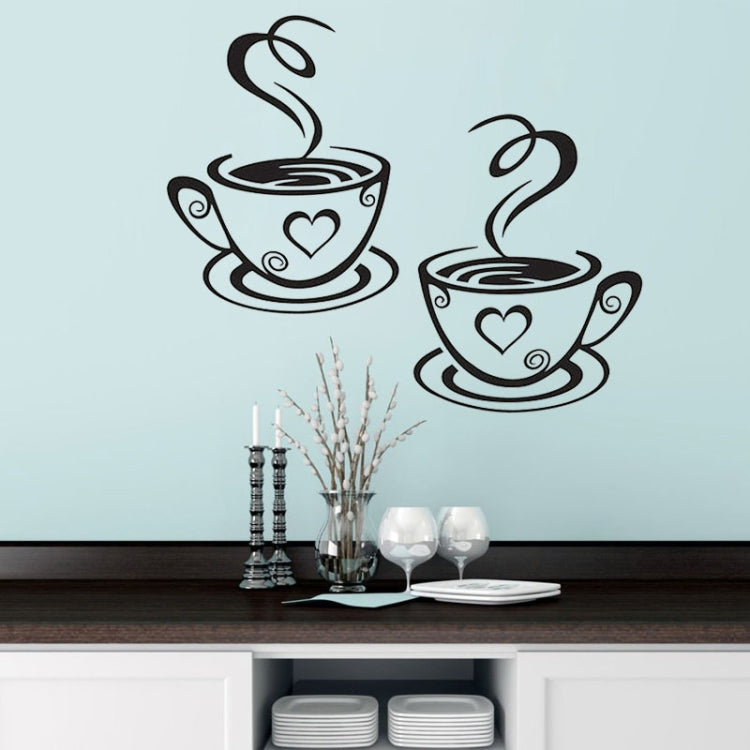 4 PCS A1089 PVC Waterproof & Antifouling Coffee Cup Wall Sticker, Specification: 31x18cm