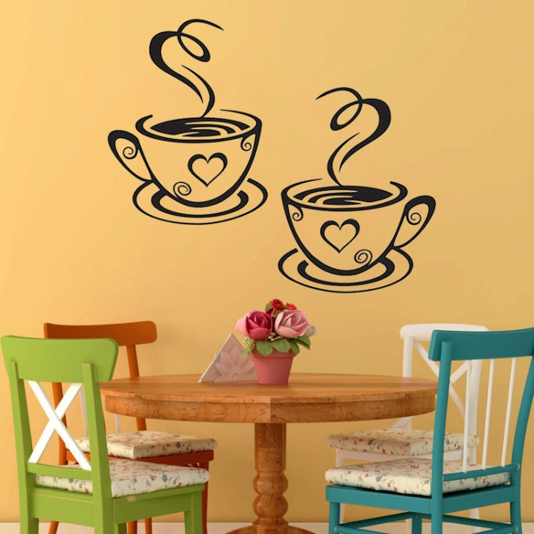 4 PCS A1089 PVC Waterproof & Antifouling Coffee Cup Wall Sticker, Specification: 31x18cm