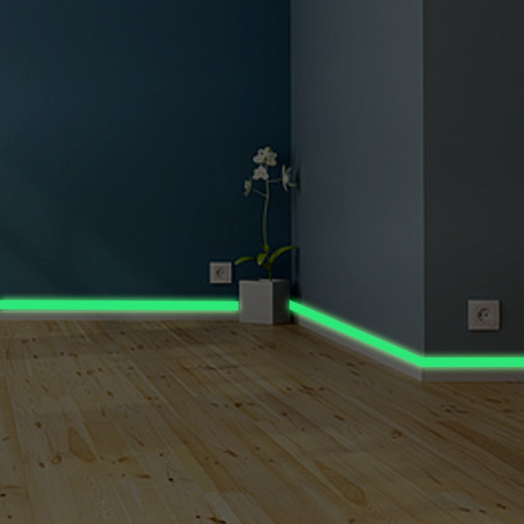 5 Rolls Home Decoration Baseboard Luminous Strip Safe Passage Warning Fluorescent Sticker, Specification: 2cmx100cm(Light Green)
