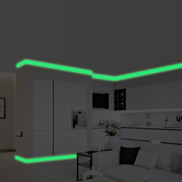 5 Rolls Home Decoration Baseboard Luminous Strip Safe Passage Warning Fluorescent Sticker, Specification: 2cmx100cm(Light Green)