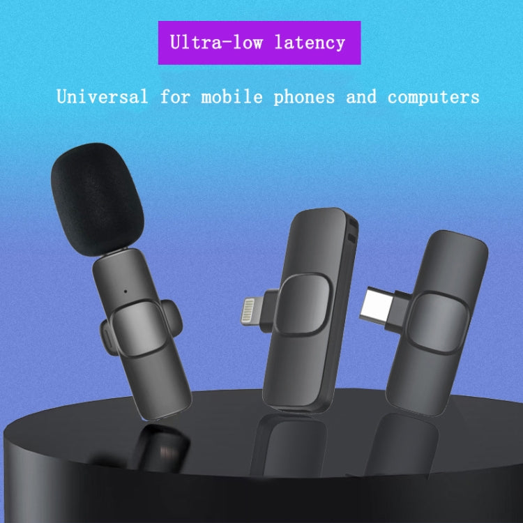 Lavalier Wireless Microphone Mobile Phone Live Video Shooting Small Microphone, Specification: 8 Pin Direct 1 To 1