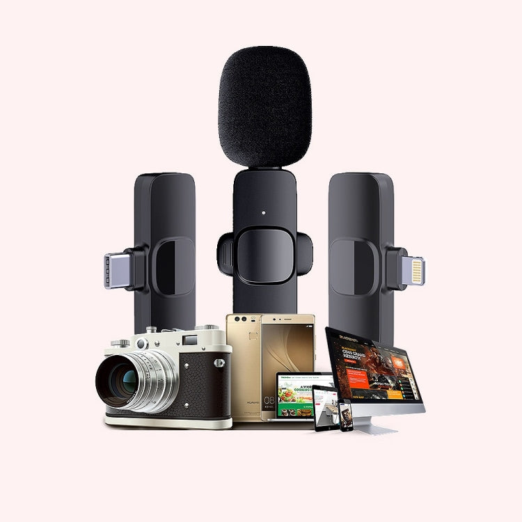 Lavalier Wireless Microphone Mobile Phone Live Video Shooting Small Microphone, Specification: Type C 1 To 2