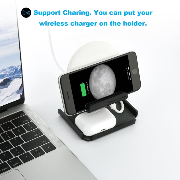 Acrylic Phone Storage Bracket  Tablet Desktop Charging Base(Black)