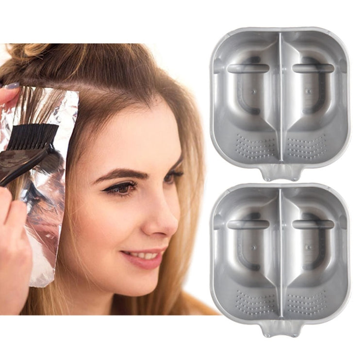 2 PCS P6185 Double-Bowl Hair Dyeing Bowl Oil Mixing Bowl Hair Dyeing Tool