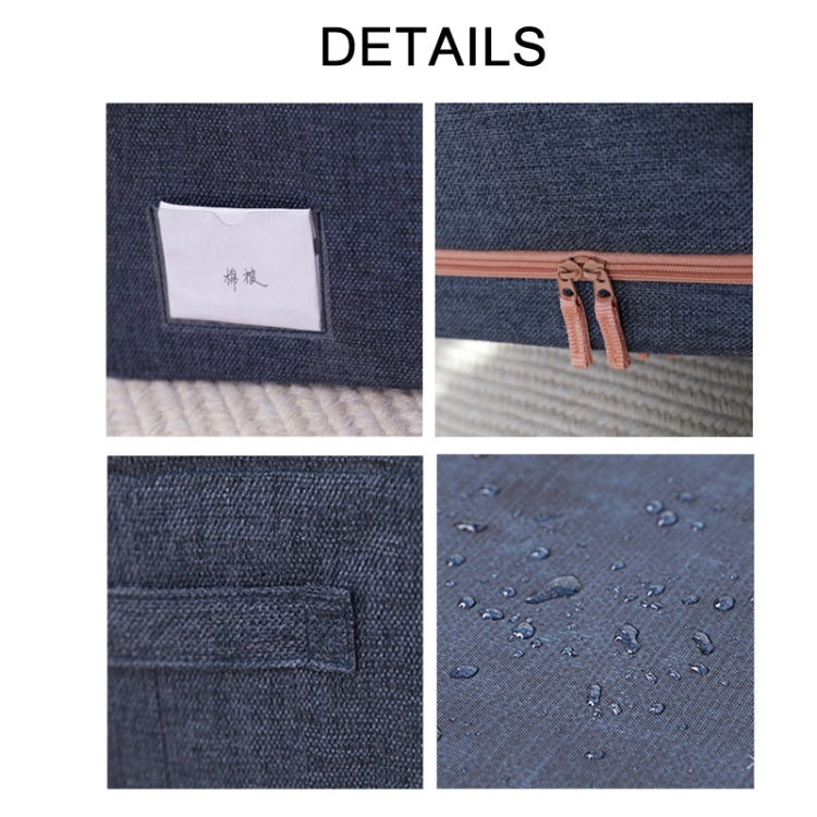 100L 60x42x40cm Fabric Steel Frame Quilt Clothing Storage Box Cotton Linen Storage Bag with Window