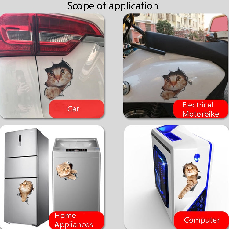 Style 1 Large 3D Stereo Cat Car Sticker Car Body Scratches And Occlusion Stickers