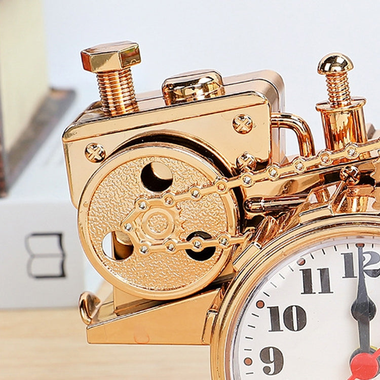 K0931 Retro Clock Ornaments Office Desk Pen Tube Tractor Model Children Toy Alarm