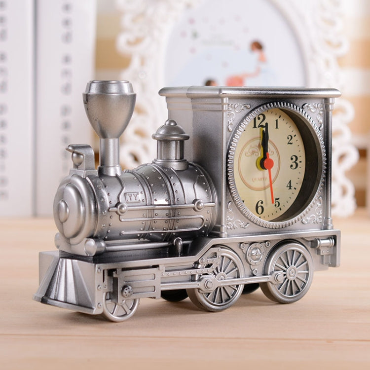 2 PCS YY7688 Antique Train Head Alarm Clock Retro Locomotive Ornaments Gift Student Clock