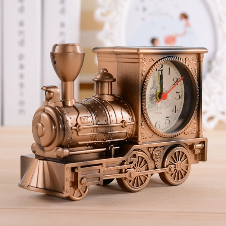 2 PCS YY7688 Antique Train Head Alarm Clock Retro Locomotive Ornaments Gift Student Clock