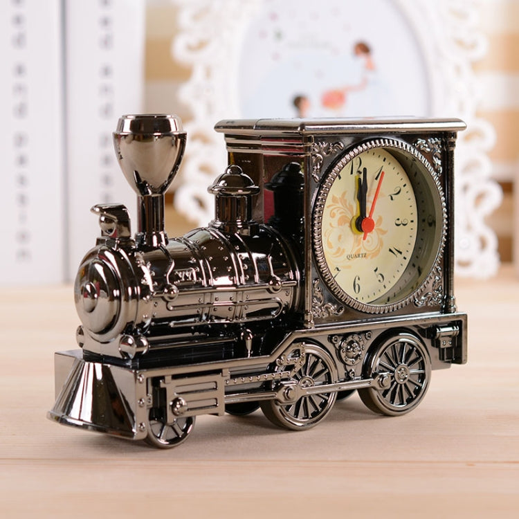 2 PCS YY7688 Antique Train Head Alarm Clock Retro Locomotive Ornaments Gift Student Clock