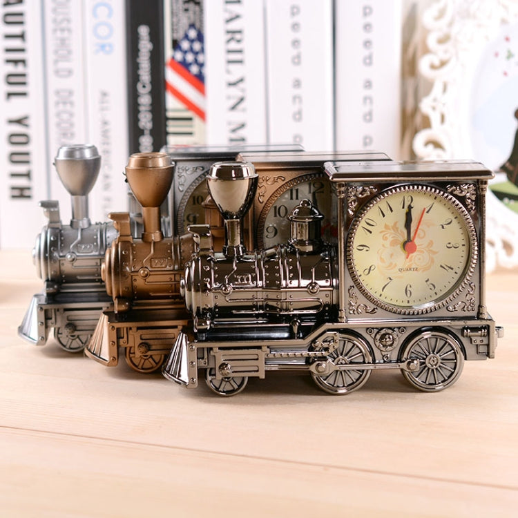 2 PCS YY7688 Antique Train Head Alarm Clock Retro Locomotive Ornaments Gift Student Clock