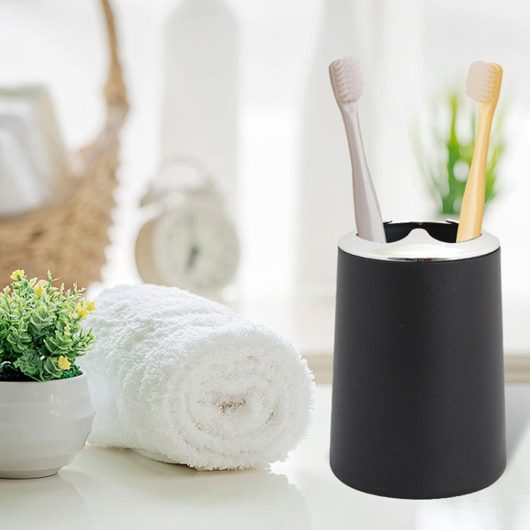 6 In 1 Plastic Bathroom Toiletries Set Plating Lid Trash Can Toothbrush Cup Soap Box Set