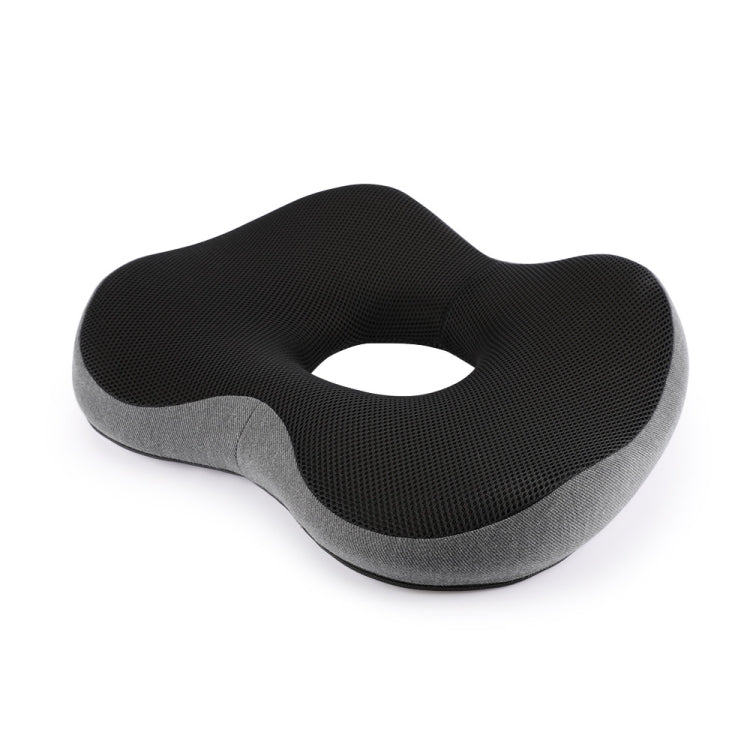 C-25 Office Waist Cushion Memory Foam Slow Rebound Breathable Chair Cushion, Size: 47 x 37.5 x 8.5cm(Black Gray)