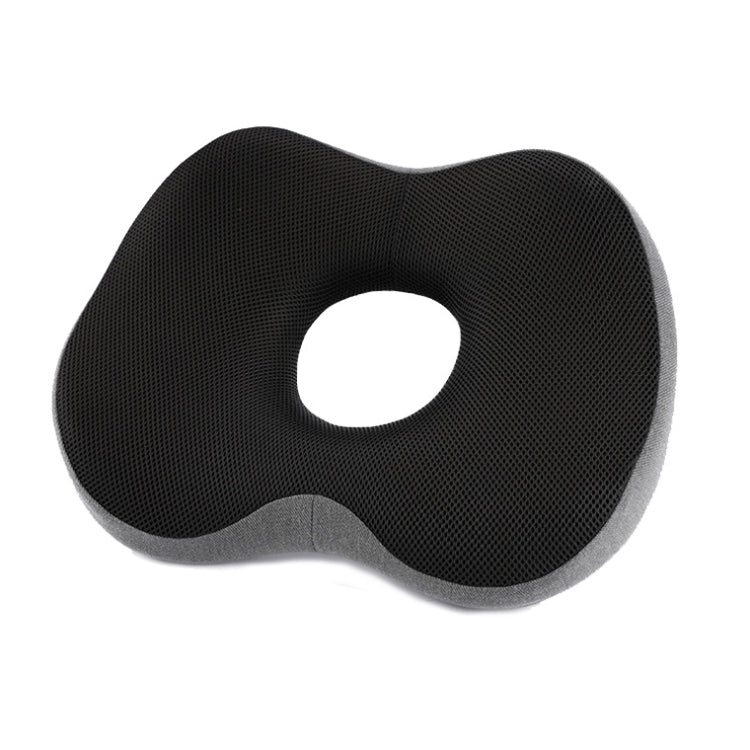 C-25 Office Waist Cushion Memory Foam Slow Rebound Breathable Chair Cushion, Size: 47 x 37.5 x 8.5cm(Black Gray)