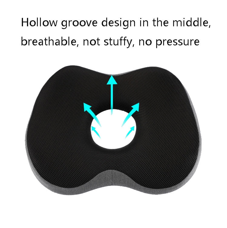 C-25 Office Waist Cushion Memory Foam Slow Rebound Breathable Chair Cushion, Size: 47 x 37.5 x 8.5cm(Black Gray)