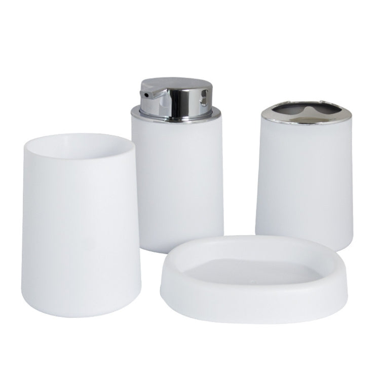 4 In 1 Simple Solid Color Bathroom Products Hotel Toilet Lotion Bottle Mouthwash Cup Set