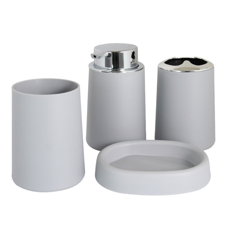 4 In 1 Simple Solid Color Bathroom Products Hotel Toilet Lotion Bottle Mouthwash Cup Set
