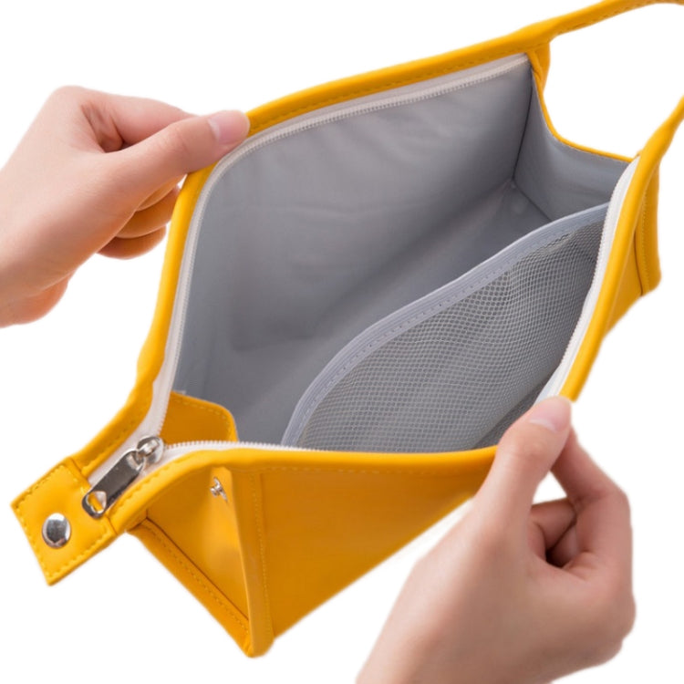 PU Waterproof Cosmetic Bag Large Capacity Travel Portable Toiletry Storage Bag, Specification: 24x14x8cm