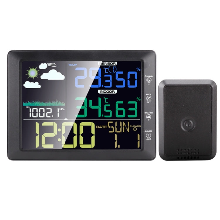 Multifunctional Wireless Colorful Screen Weather Clock Indoor And Outdoor Thermohygrometer