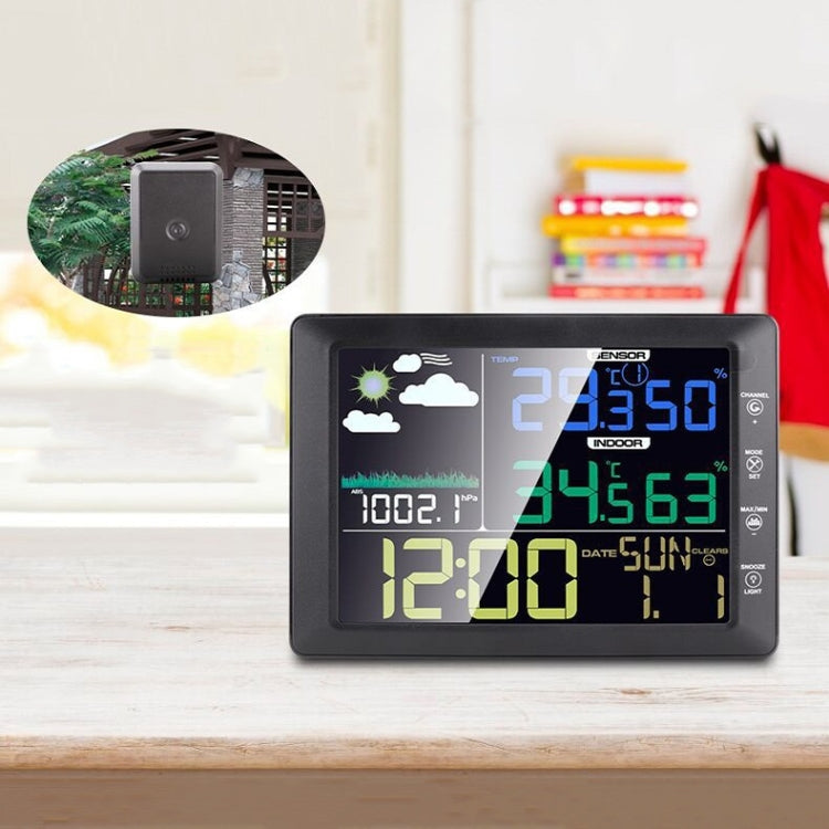 Multifunctional Wireless Colorful Screen Weather Clock Indoor And Outdoor Thermohygrometer