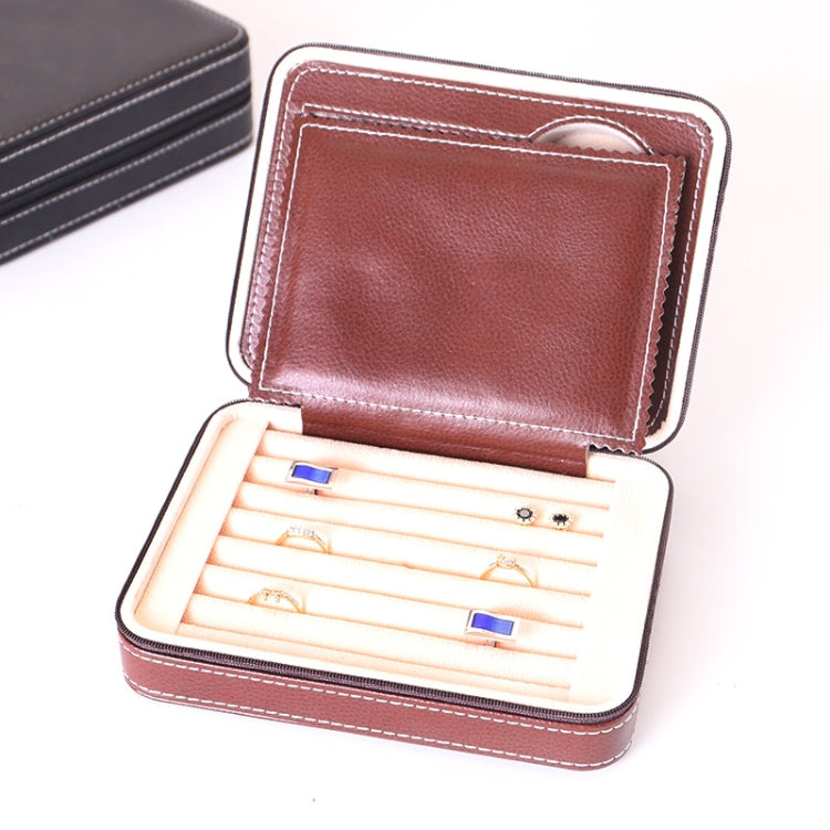PU Leather Ring Watch Integrated Multifunctional Storage Jewelry Box
