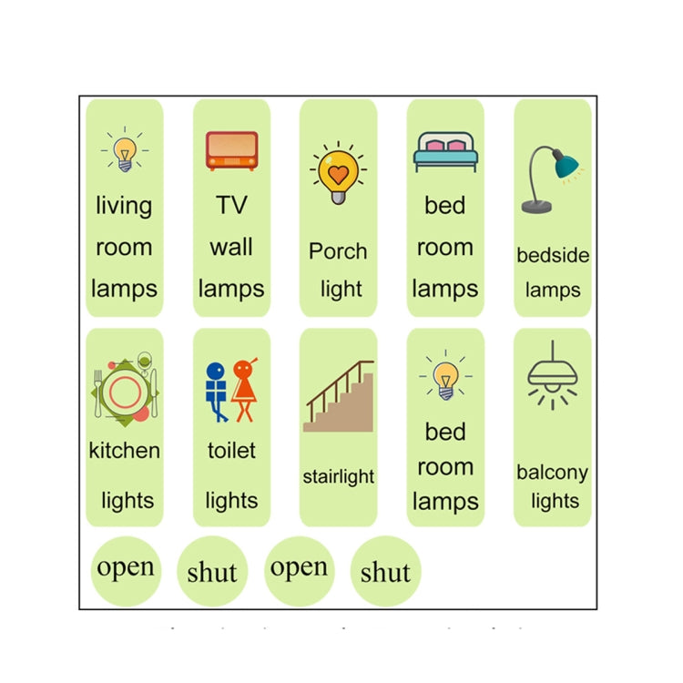 3 Sets ZSZ2976 Luminous Switch Self-Adhesive Wall Stickers Living Room Bedroom Study Wall Stickers
