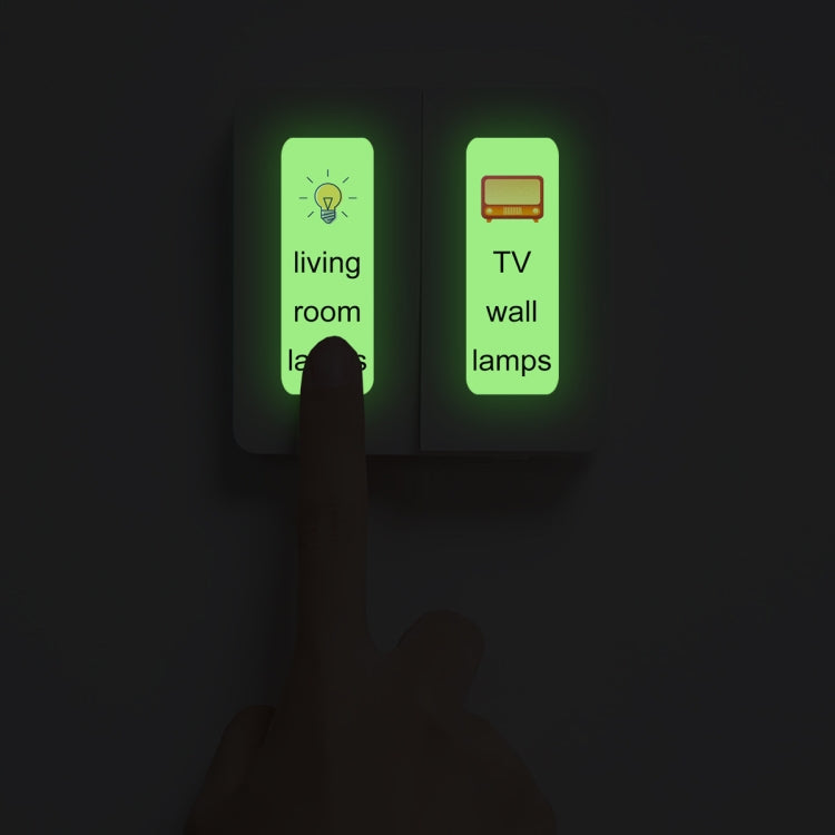 3 Sets ZSZ2976 Luminous Switch Self-Adhesive Wall Stickers Living Room Bedroom Study Wall Stickers