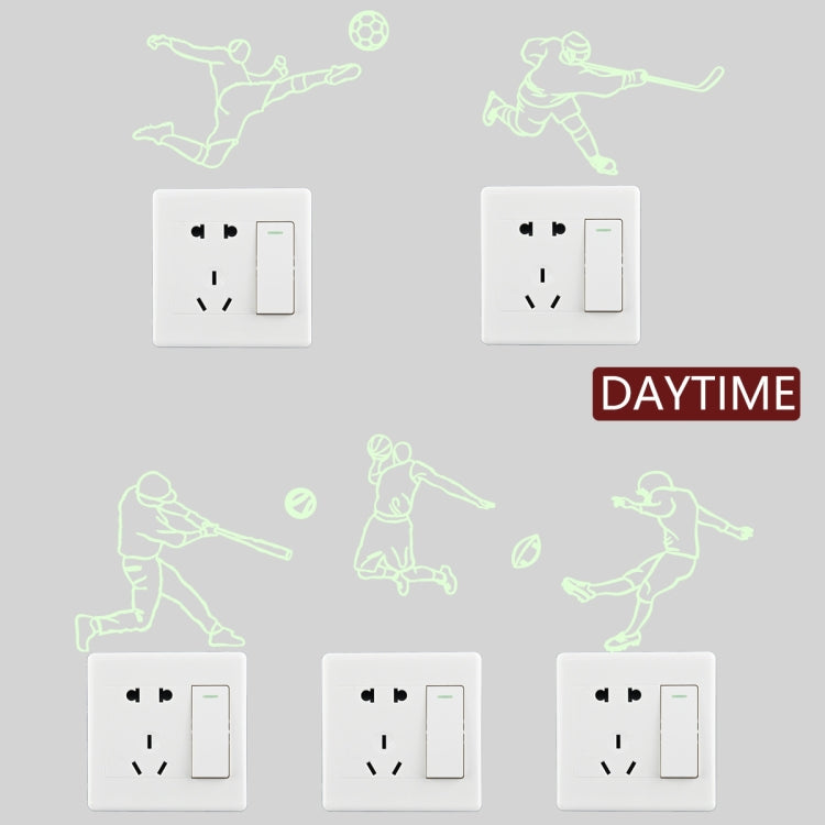 2 Sets YY908 5 Sports Luminous Switch Stickers Simple Removable Wall Stickers, Specification: 40x13cm