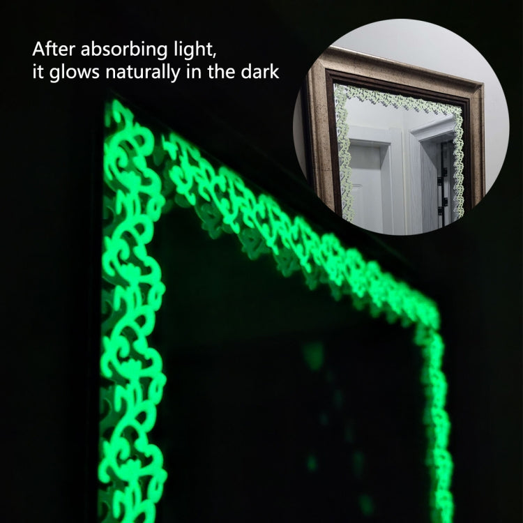 2 Sets ZSZ1728 Luminous Flower Cane Waistline Mirror Window Stickers Home Stairs Pedal Edge Decorative Stickers, Specification: 30mm x 2m
