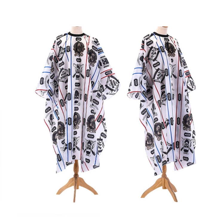 2 PCS W114 Hairdressing Striped Simple Cloth Printing Oiled Shawl Household Apron(White)