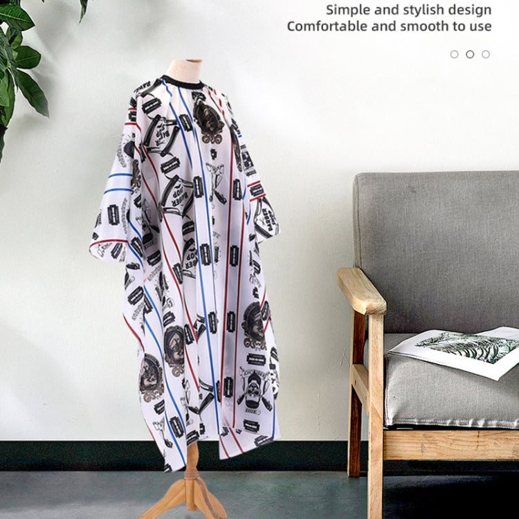 2 PCS W114 Hairdressing Striped Simple Cloth Printing Oiled Shawl Household Apron(White)
