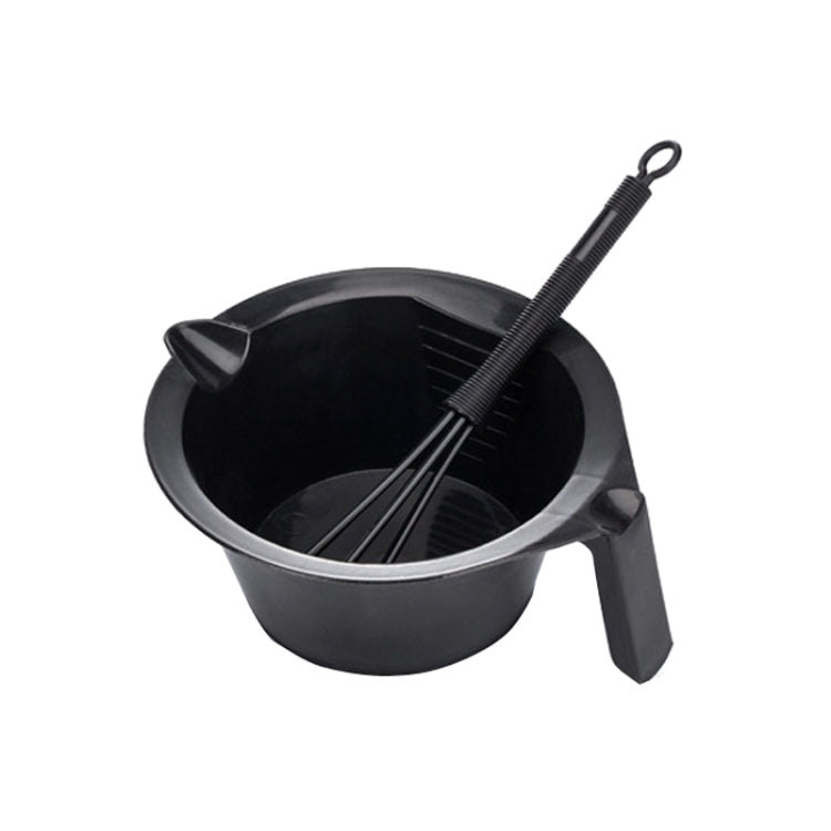 2 Sets S1042 Hair Dyeing Bowl Stirring Stick Hair Salon Hair Dyeing Supplies Whisk Multifunctional Mask Mixer Set(Black)