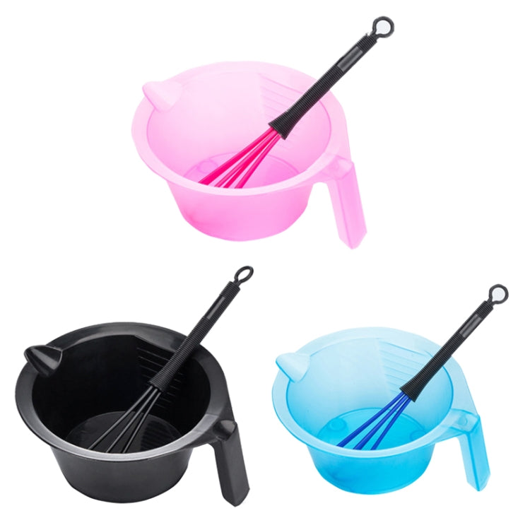 2 Sets S1042 Hair Dyeing Bowl Stirring Stick Hair Salon Hair Dyeing Supplies Whisk Multifunctional Mask Mixer Set(Black)