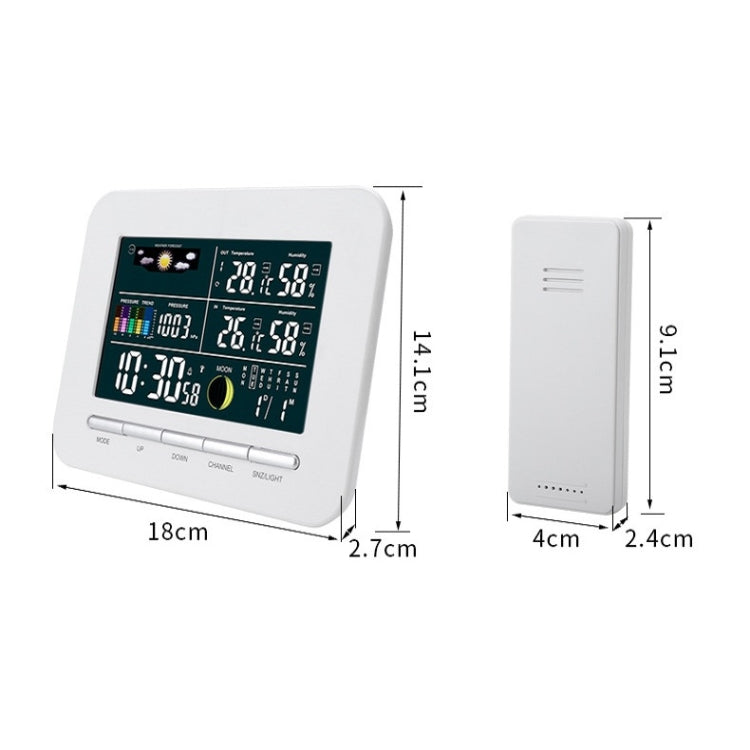 High-Precision Electronic Clock Indoor And Outdoor Weather Forecast Thermometer And Hygrometer
