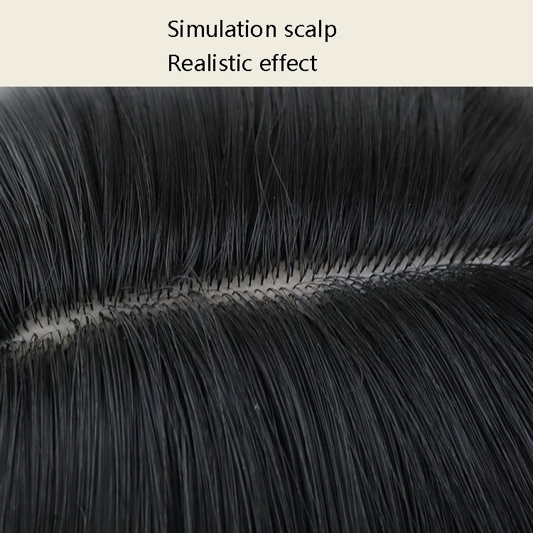 WS717 Ladies Short Curly Wig Corn Hot Water Ripple Chemical Fiber Wig(1B)