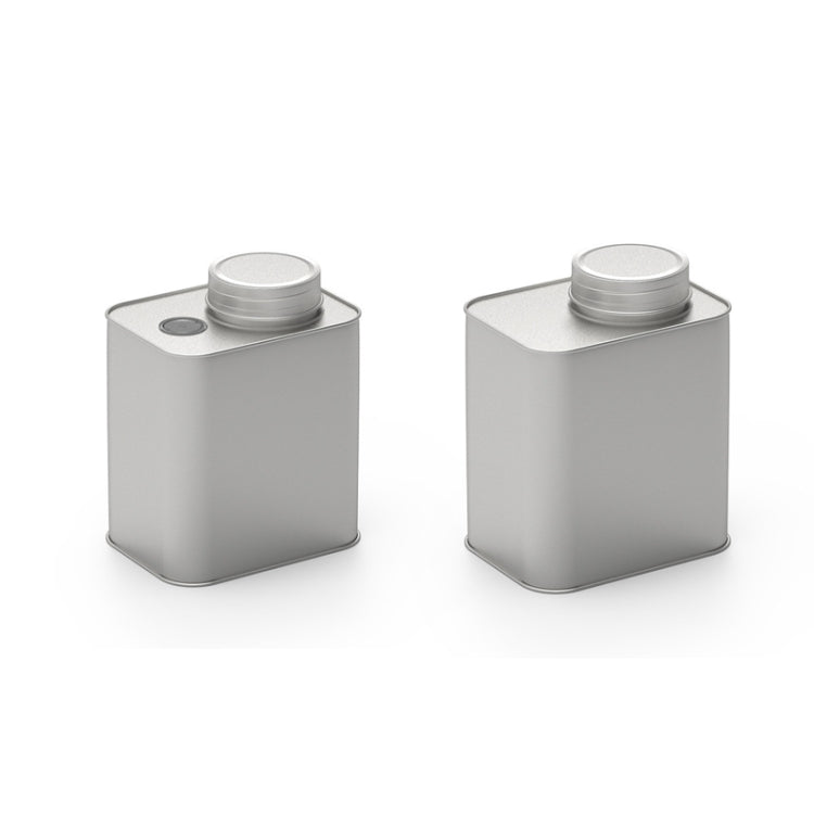 3 PCS Square Tinplate Metal Sealed Cans Coffee Bean Powder Tin Cans, Specification: Without Air Valve