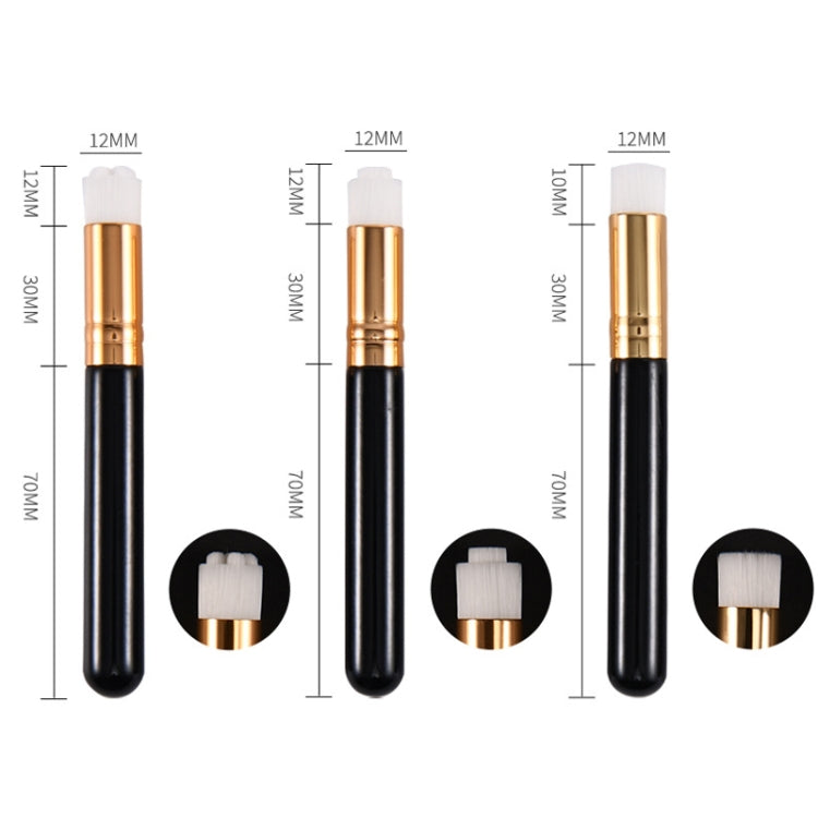 6 PCS Soft Hair Nasal Washing Brush To Remove Blackheads And Deep Cleansing Nose Pore Shrinkage Cleaning Brush, Exterior color: Flat Head White Rose Gold
