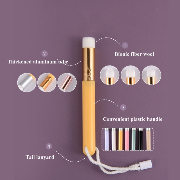 6 PCS Soft Hair Nasal Washing Brush To Remove Blackheads And Deep Cleansing Nose Pore Shrinkage Cleaning Brush, Exterior color: Flat Head White Rose Gold